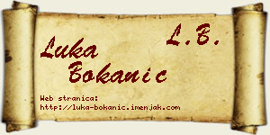 Luka Bokanić vizit kartica